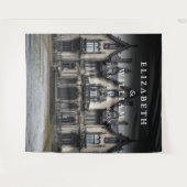 Hintergrund des alten gotischen Herrenhauses Foto  Wandteppich (Vorderseite (Horizontal))