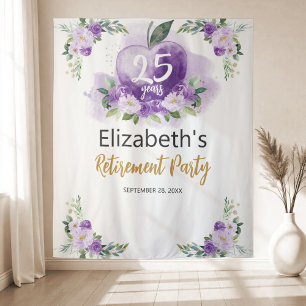 Hintergrund des Apple Floral Teacher Retirement Pa Wandteppich