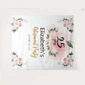 Hintergrund des Apple Floral Teacher Retirement Pa Wandteppich (Vorderseite (Horizontal))