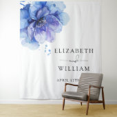 Hintergrund des Aquarellfarbenduftes blaues Foto Wandteppich (Beispiel)