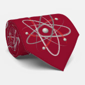 Hintergrund des Atoms | Burgunder Krawatte (Gerollt)
