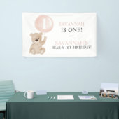 Hintergrund des Banners "Beary First Birthday" Banner (Messeveranstaltung)