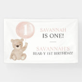 Hintergrund des Banners "Beary First Birthday" Banner (Horizontal)