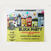 Hintergrund des Banners im Nachbarschaftsblock-Par Wandteppich (Vorderseite (Horizontal))