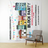 Hintergrund des Banners im Nachbarschaftsblock-Par Wandteppich (Beispiel)
