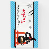 Hintergrund des Banners von Ninja Warrior Birthday Banner (Vertikal)