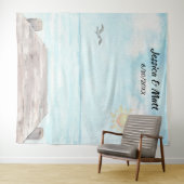 Hintergrund des Beach Wedding Foto Booth Wandteppich (Beispiel (Horizontal))