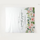 Hintergrund des blass rosa Brautparty Wandteppich (Vorderseite (Horizontal))