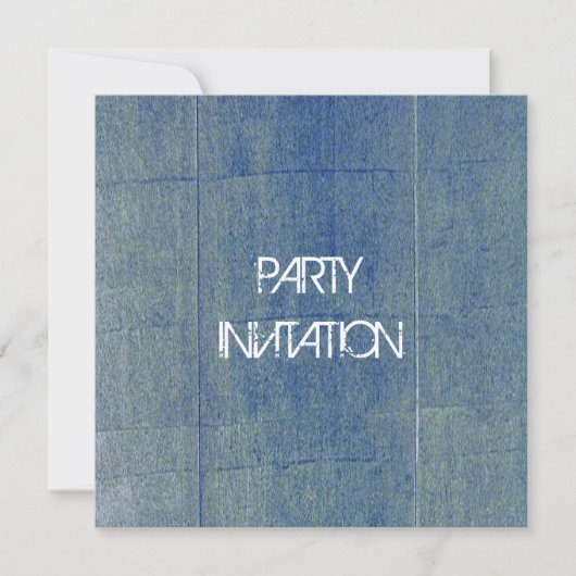 Hintergrund des Blauen Denims Einladung (Vorderseite)