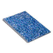 Hintergrund des blauen Glitzer Hintergrund gefüllt Notizblock (Rechte Seite)