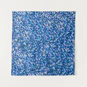Hintergrund des blauen Glitzer Hintergrund gefüllt Wandteppich