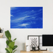 Hintergrund des blauen Himmels. Poster (Heimbüro)