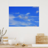 Hintergrund des blauen Himmels. Poster (Küche)