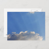 Hintergrund des blauen Himmels. Postkarte (Vorne/Hinten)