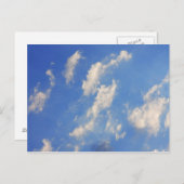 Hintergrund des blauen Himmels. Postkarte (Vorne/Hinten)