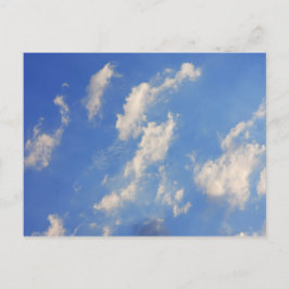 Hintergrund des blauen Himmels. Postkarte