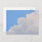 Hintergrund des blauen Himmels. Postkarte (Vorne/Hinten)