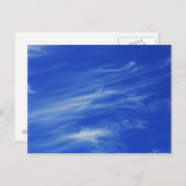 Hintergrund des blauen Himmels. Postkarte (Vorne/Hinten)