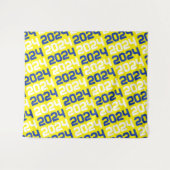 Hintergrund des blauen und gelben Abschlusses Wandteppich (Vorderseite (Horizontal))