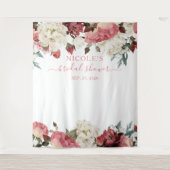 Hintergrund des blindrosa Brautparty Wandteppich (Vorderseite)