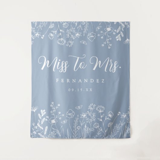 Hintergrund des bloralen Brautparty Wandteppich (Vorderseite)