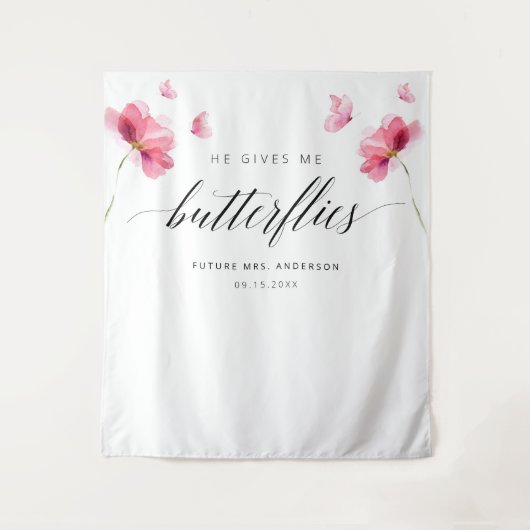 Hintergrund des bloralen Brautparty Wandteppich (Vorderseite)