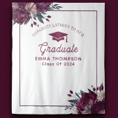 Hintergrund des Blumenburgunys und des Creme-Absch Wandteppich