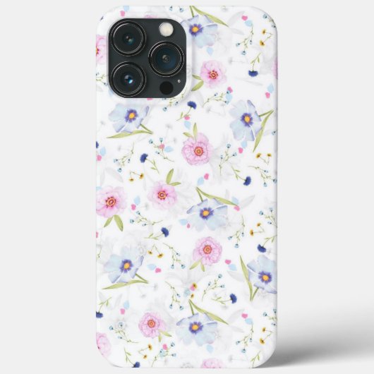 Hintergrund des Blumenmusters Case-Mate iPhone Hülle (Rückseite)
