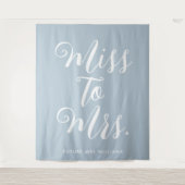 Hintergrund des boho Blue Brautparty Wandteppich (Vorderseite)