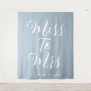 Hintergrund des boho Blue Brautparty Wandteppich