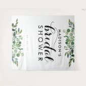 Hintergrund des botanischen Greenery Brautparty Fo Wandteppich (Vorderseite (Horizontal))