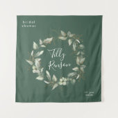 Hintergrund des botanischen sukkulenten Brautparty Wandteppich (Vorderseite)