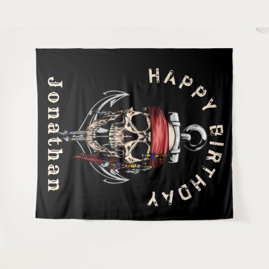 Hintergrund des Bounty Pirate Skull Ghost Ship Wandteppich (Vorderseite (Horizontal))