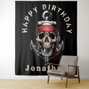 Hintergrund des Bounty Pirate Skull Ghost Ship Wandteppich