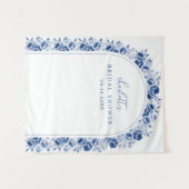 Hintergrund des Brautparty Floral Wandteppich (Vorderseite (Horizontal))