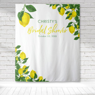Hintergrund des Brautparty Lemon Watercolor Wandteppich