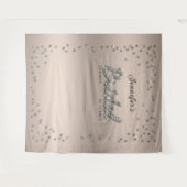 Hintergrund des Brautparty mit dem Glitzer Chic Bl Wandteppich (Vorderseite (Horizontal))