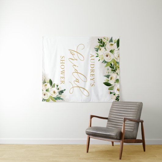 Hintergrund des Brautparty mit weißer und goldfarb Wandteppich (Beispiel (Horizontal))