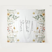 Hintergrund des Brautparty "Summer Wildblume Field Wandteppich (Vorderseite (Horizontal))