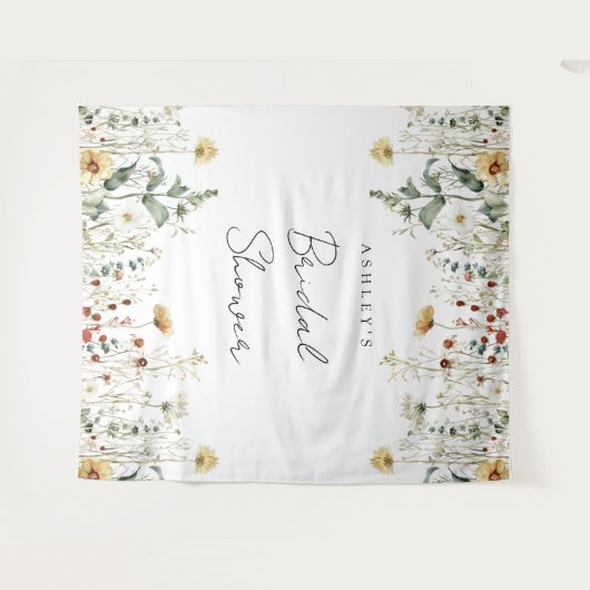 Hintergrund des Brautparty "Summer Wildblume Field Wandteppich (Vorderseite (Horizontal))