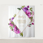 Hintergrund des Brautparty - violette Blumen Wandteppich (Vorderseite)