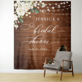 Hintergrund des Brautparty Weißrosen Lantern Holz Wandteppich (Beispiel)