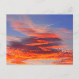 Hintergrund des bunten Himmels. Postkarte