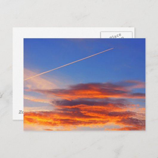 Hintergrund des bunten Himmels. Postkarte (Vorne/Hinten)