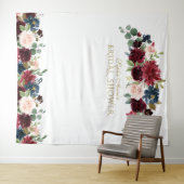 Hintergrund des Burgundy Blush Brautparty Foto Wandteppich (Beispiel (Horizontal))