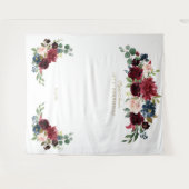 Hintergrund des Burgundy Blush Brautparty Foto Wandteppich (Vorderseite (Horizontal))