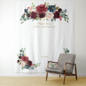 Hintergrund des Burgundy Blush Brautparty Foto Wandteppich (Beispiel)