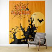 Hintergrund des Cartoon Spuk Mansion Halloween-Par Wandteppich (Beispiel)