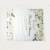 Hintergrund des Chic-Foto-Standes im White Rose Br Wandteppich (Vorderseite (Horizontal))