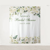 Hintergrund des Chic-Foto-Standes im White Rose Br Wandteppich (Vorderseite)